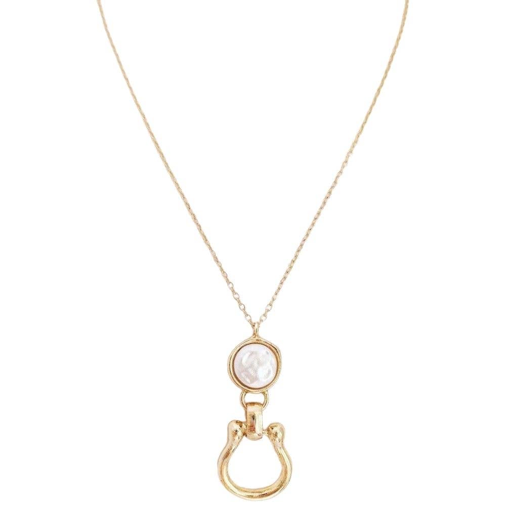 Pearl and Horsebit Necklace