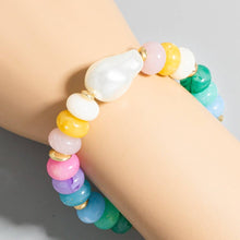Marble Resin Disc Bracelet