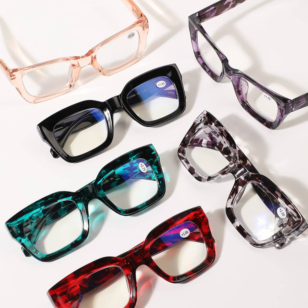 Blue Light Chunky Frame Reading Glasses