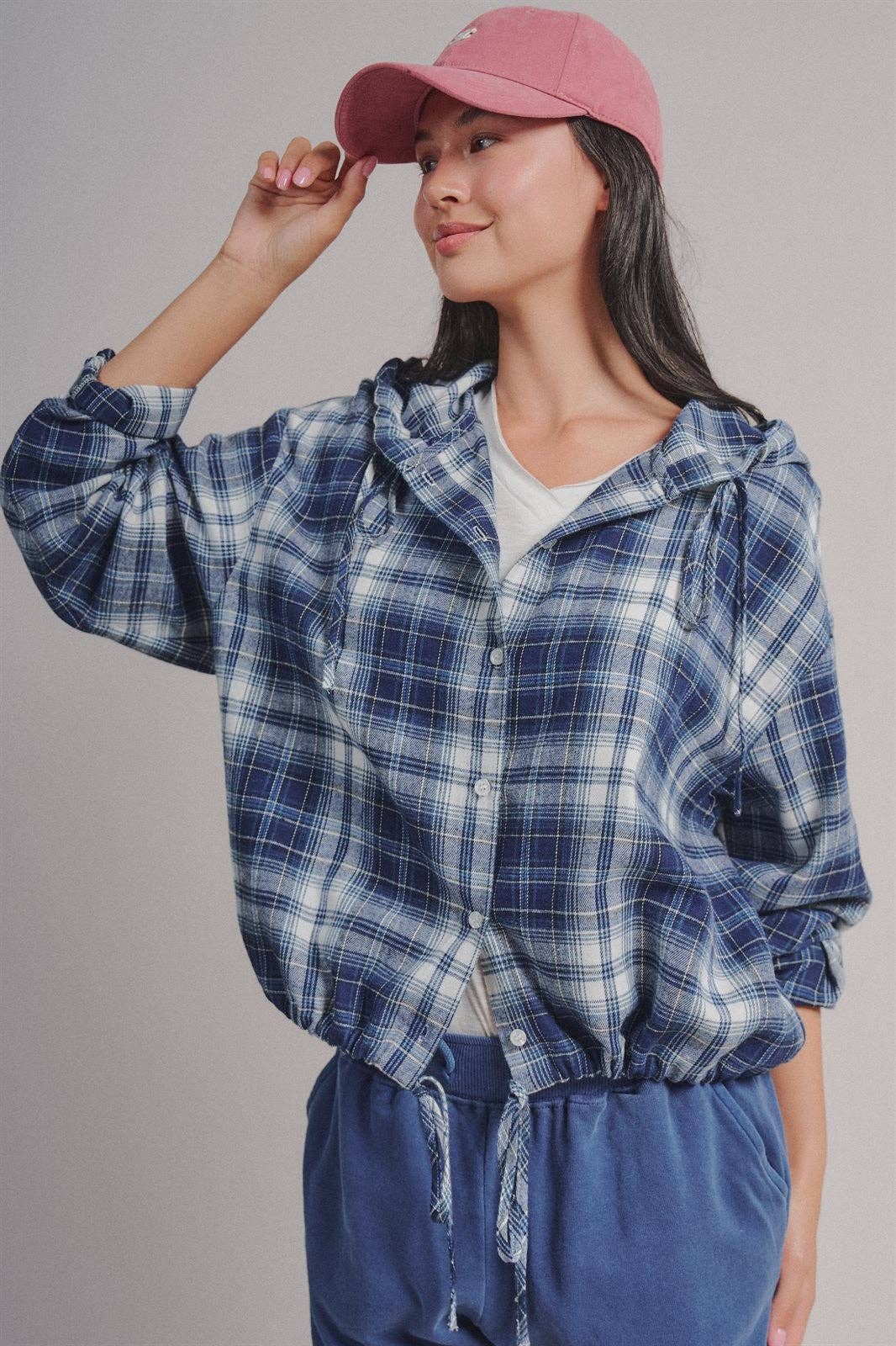 Navy Flannel Shacket (REG)