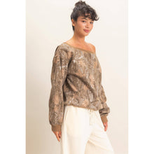 Tree Camo Off Shoulder Sweatshirt (REG)