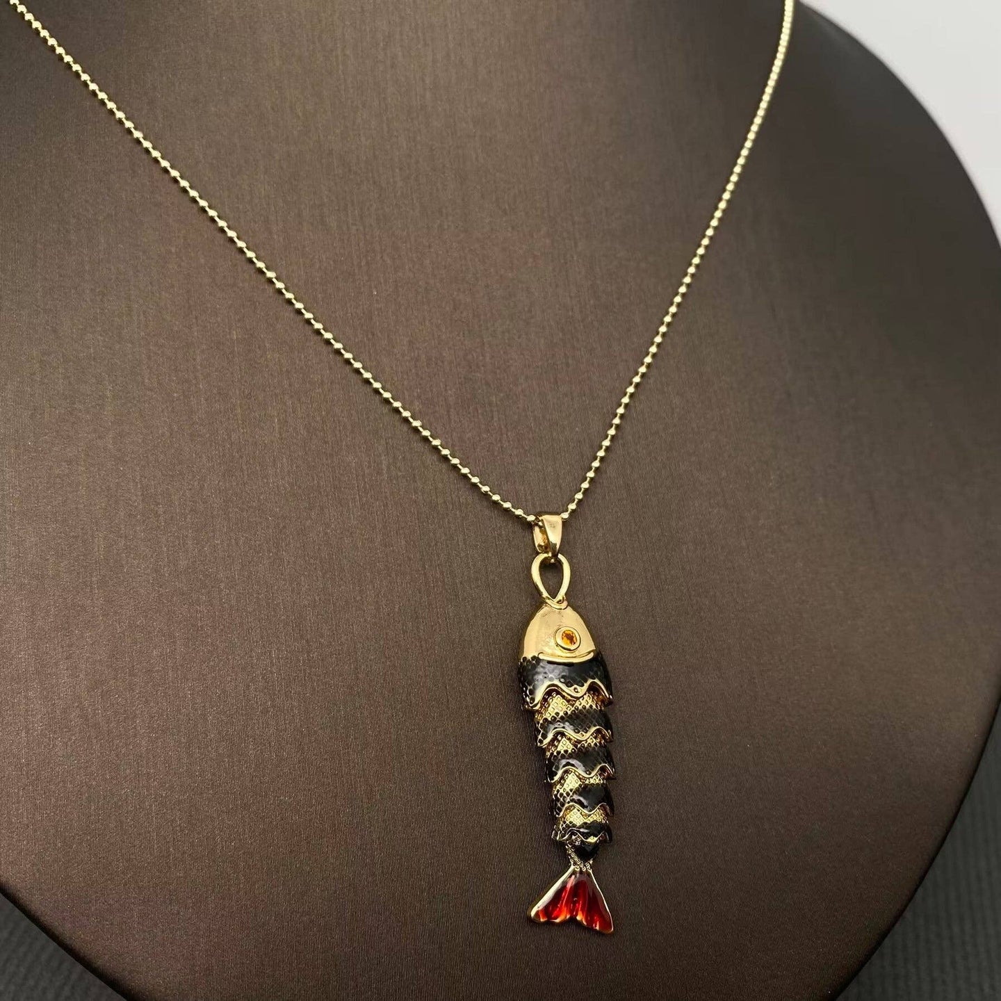Vibrant Summer Fish Necklace