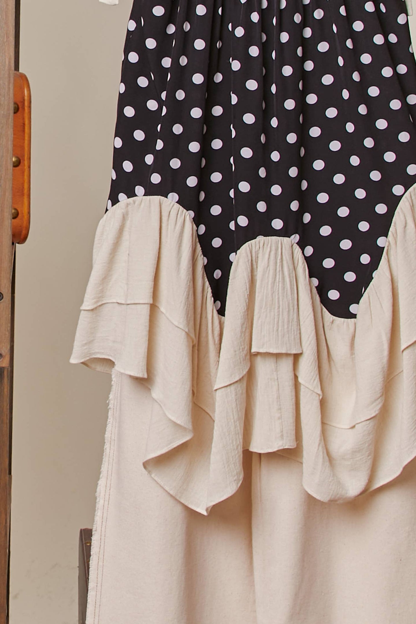Layered Polka Dot Tunic Top (REG)