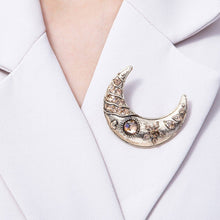 Celestial Crescent Moon Brooch