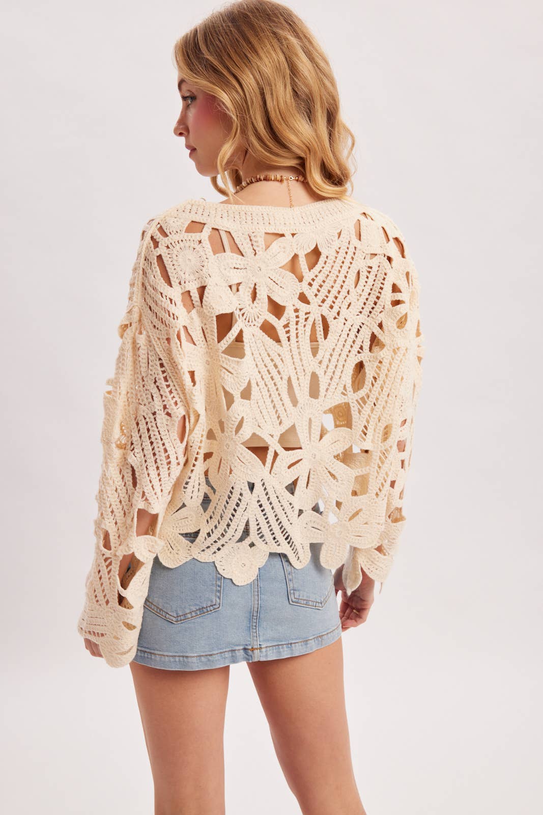 Open Work Crochet Top (REG)