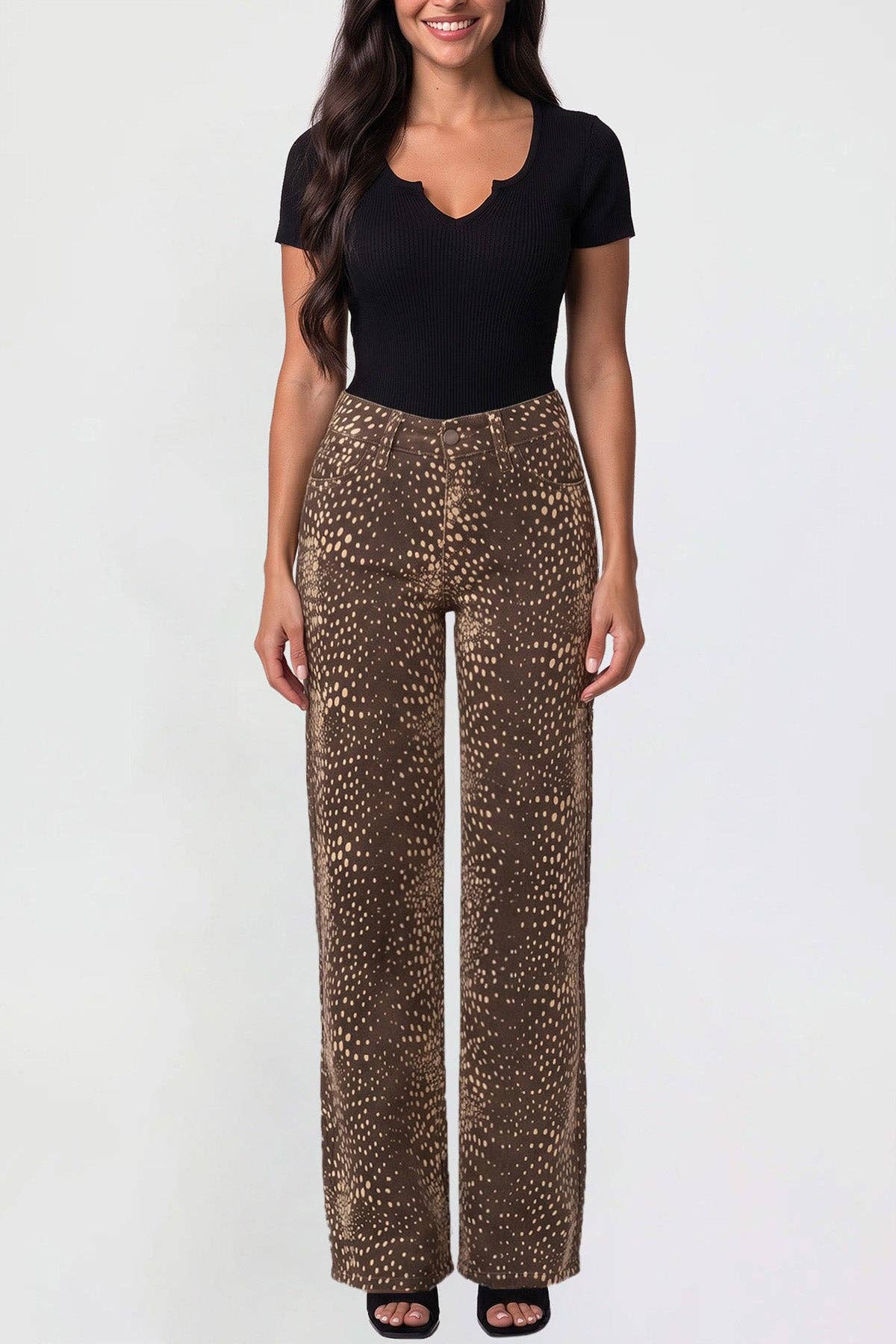 YMI Hazel Fawn Wide Leg Jeans WP44189 (REG)