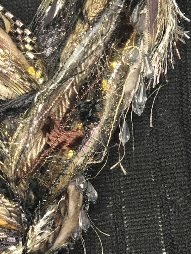 Handmade Dark Gold & Pewter Scarf