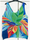 Tropical Leaves Sleeveless Top