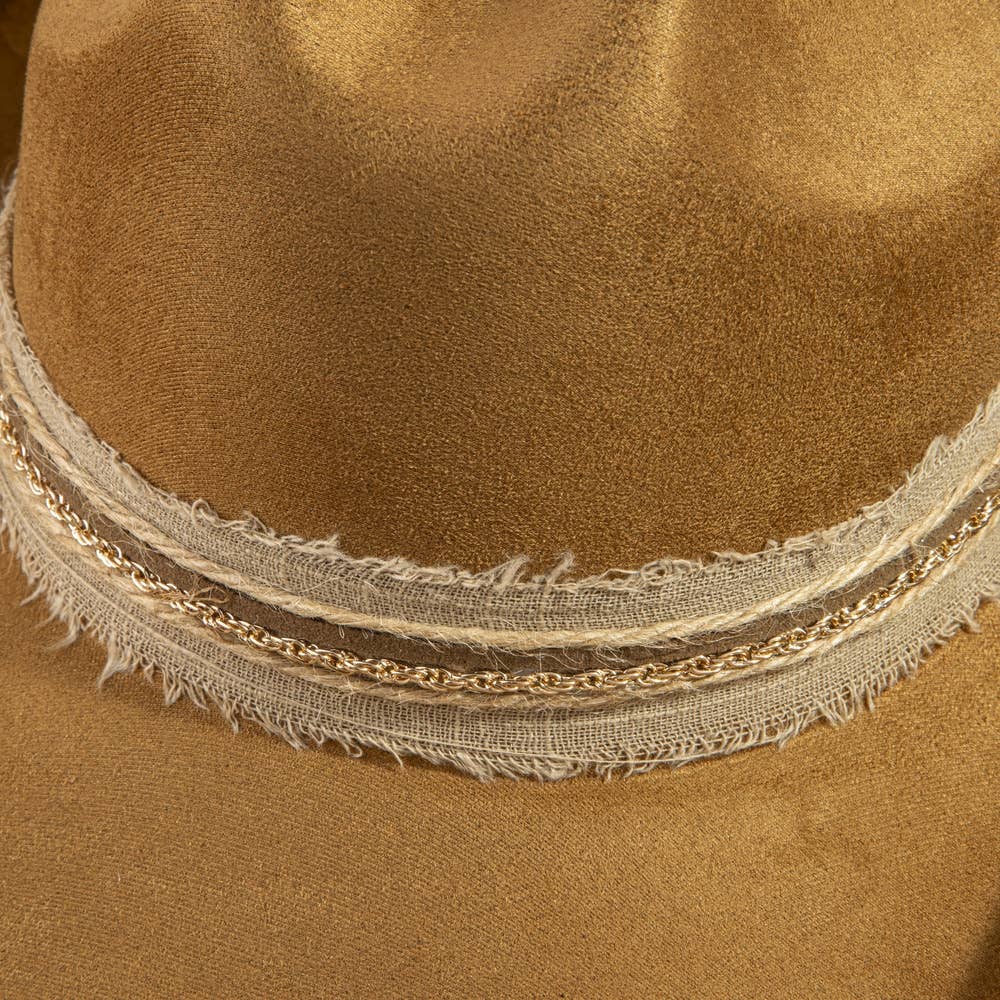 Suede Cowboy Hat w/ Frayed Band