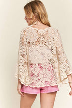 Doily Crochet Bell Top in Beige (REG)
