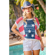 USA Star Patch Sweater Top (REG)