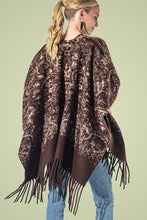 Yarn Dyed Paisley Fringe Ruana