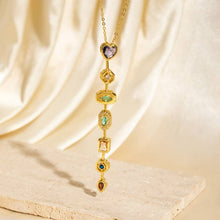 Mixed Shape Jewel Y Necklace