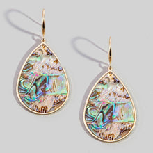 Iridescent Shell Teardrop Earrings