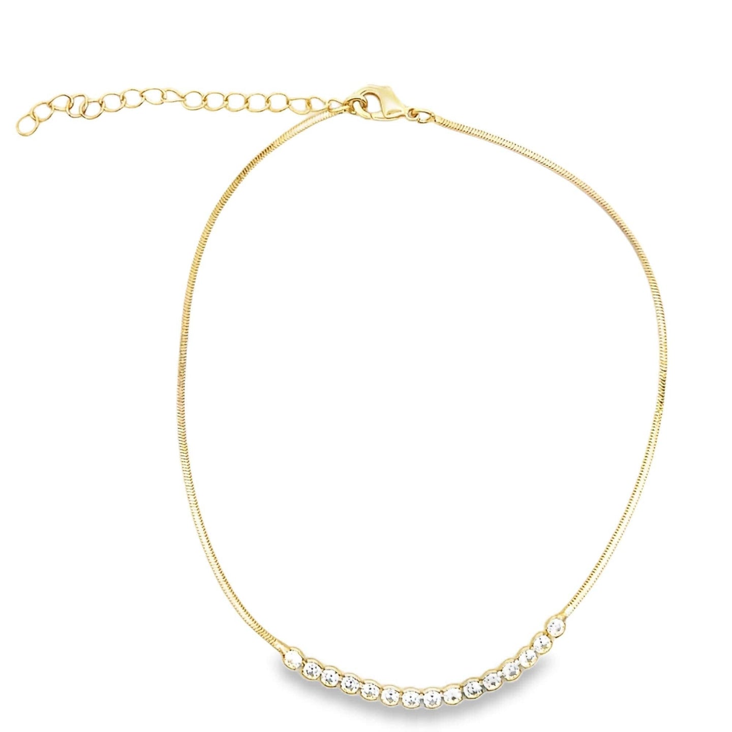 18K CZ Amid Mouse Tail Anklet