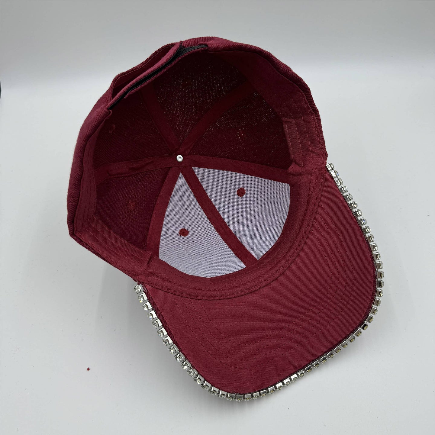 Feather Rhinestone Baseball Cap