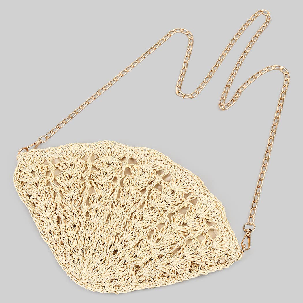 Raffia Shell Purse