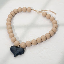 Chunky Heart Beaded Necklace
