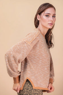 Ava Knit Top in Mocha (PLUS)