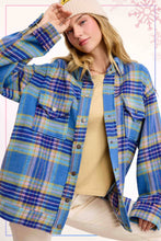 Sky Plaid Shacket (REG)