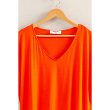 Basic V Neck Dolman Top in Tomato (REG)