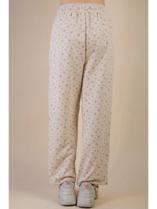 Comfy Floral Pants in Cream (REG/PLUS)