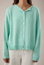 Rolled Hem Cardigan in Mint (REG)