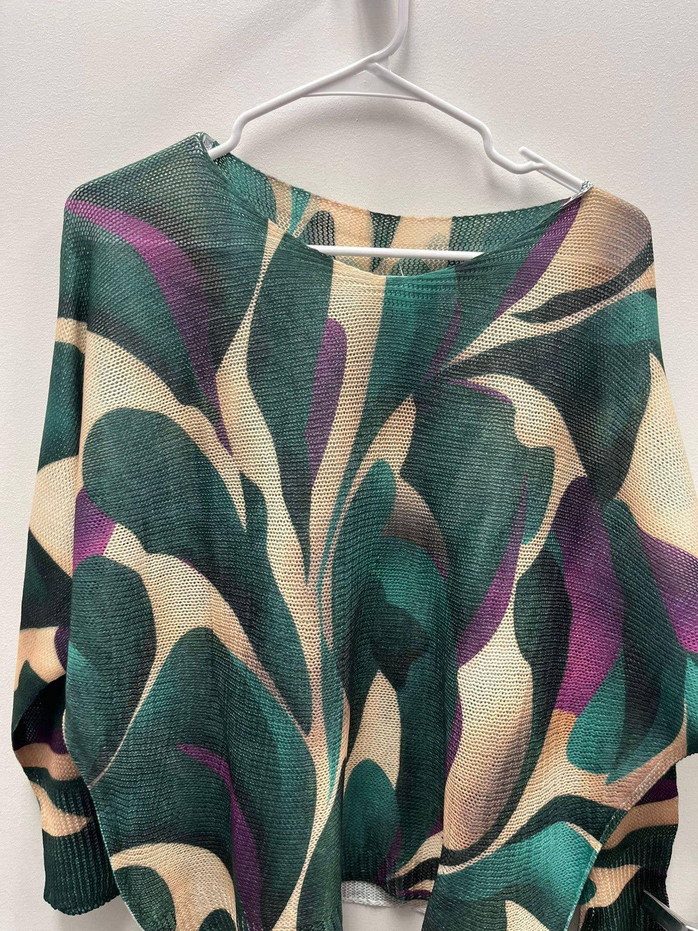Green Abstract Printed Sweater (REG)