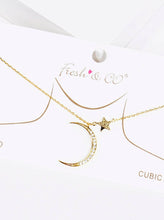 18K CZ Celestial Moon Necklace