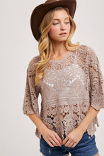 Classy Crochet Lace Top in Latte (REG)