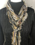 Handmade Dark Gold & Pewter Scarf
