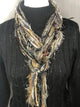 Handmade Dark Gold & Pewter Scarf