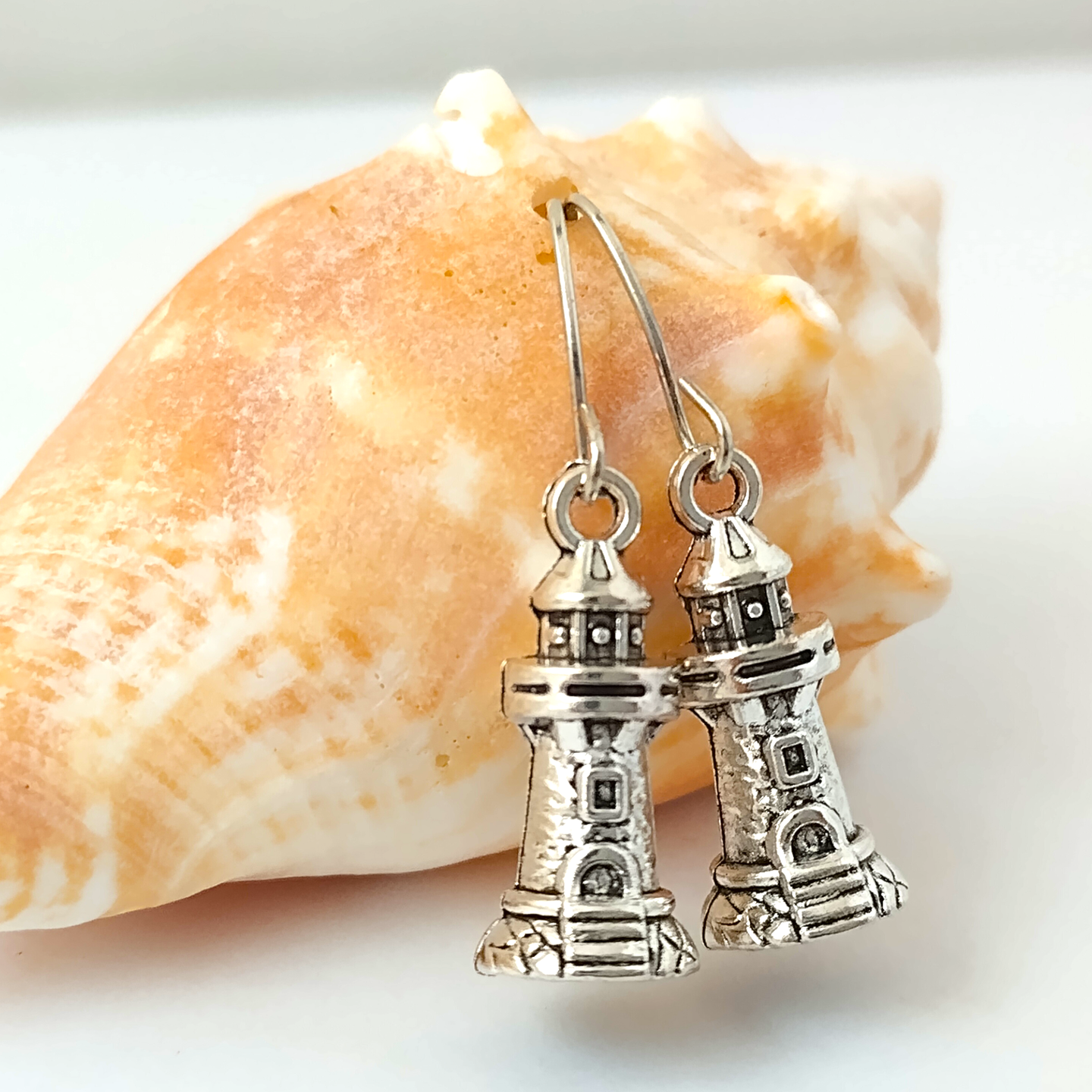 Silver Lighthouse Earrings