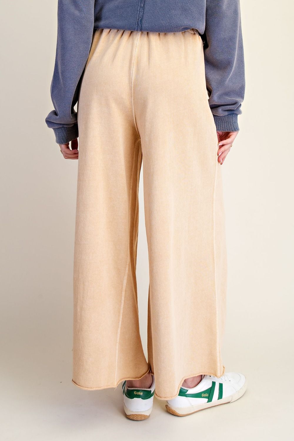 Wide Leg Terry Sweatpants in Latte (REG)