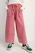Washed Terry Palazzo Pants in Boho Red (REG)
