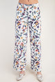 Flower Garden Twill Pants in White (REG)