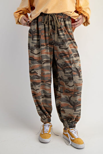 Camo Jogger Pants in Rust Grey (REG)