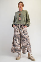 Camo Terry Wide Leg Pants (REG)