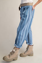 Striped Light Denim Barrel Pants (REG)