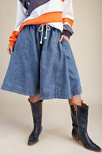 Drawstring Wide Leg Culotte Pants (REG)