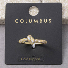 Gold Dipped Pave Knot Ring