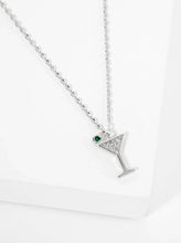 18K Dipped CZ Martini Necklace