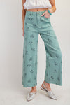 Western Printed Pants in Sage (REG)
