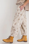 Western Printed Barrel Pants in Nautral (REG)