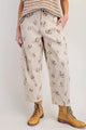 Western Printed Barrel Pants in Nautral (REG)