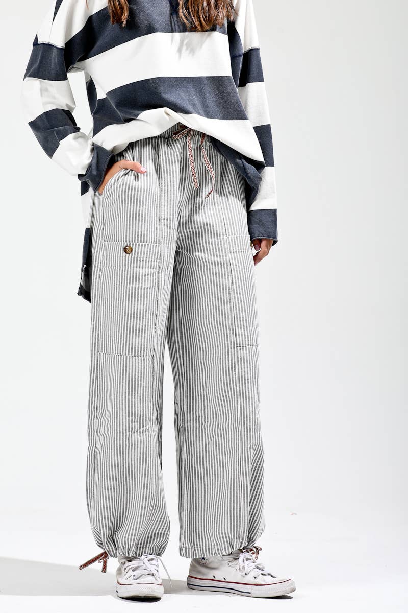 Vintage Wash Striped Pants (REG)