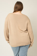 Lake Life Sweater in Taupe (PLUS)