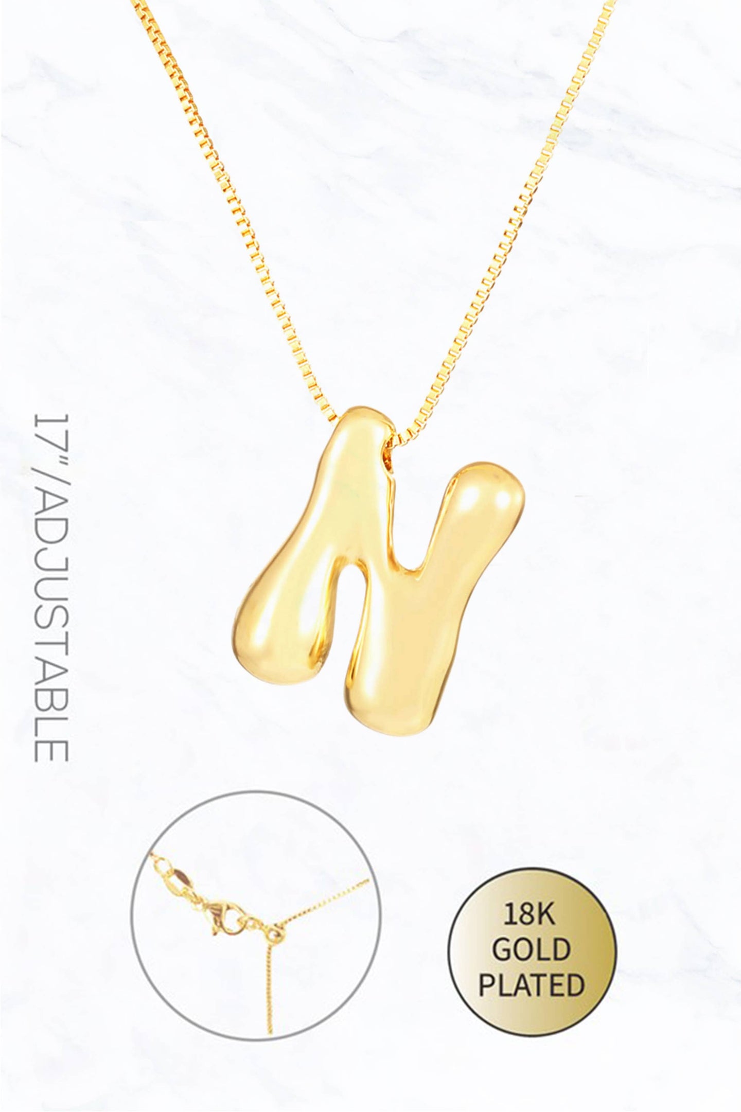 Funky Bubble Initial Necklace