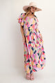 Vacation Print Maxi Dress in Lilac (REG)