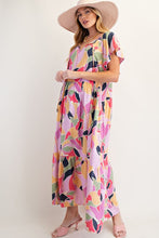 Vacation Print Maxi Dress in Lilac (REG)